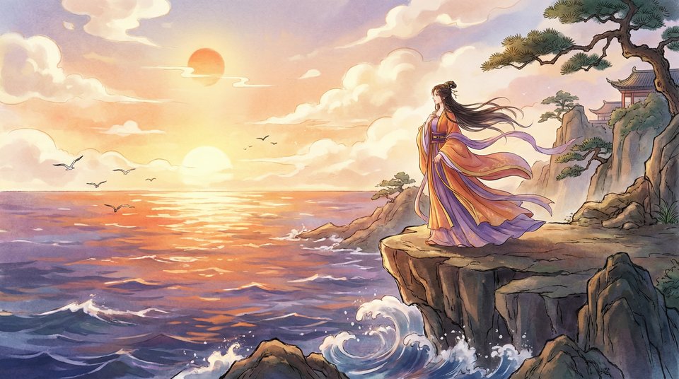 国产海边黄昏视频